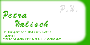 petra walisch business card